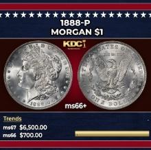 1888-p Morgan Dollar $1 ms66+ SEGS