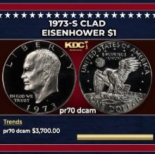 1973-s Clad Proof Eisenhower Dollar $1 pr70 dcam SEGS