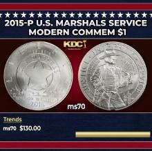 2015-P U.S. Marshals Service Modern Commem Dollar $1 ms70 SEGS
