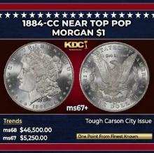 1884-cc Morgan Dollar Near Top Pop $1 ms67+ SEGS