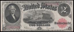 1917 $2 Large Size Legal Tender Note Thomas Jefferson Grades Select AU Signatures Speelman/White