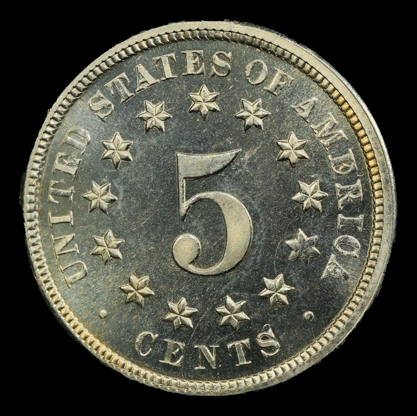 1874 Proof Shield Nickel TOP POP! 5c pr67+ cam SEGS