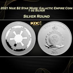 2021 Niue $2 Star Wars: Galactic Empire Coin - 1 oz Silver Round Round