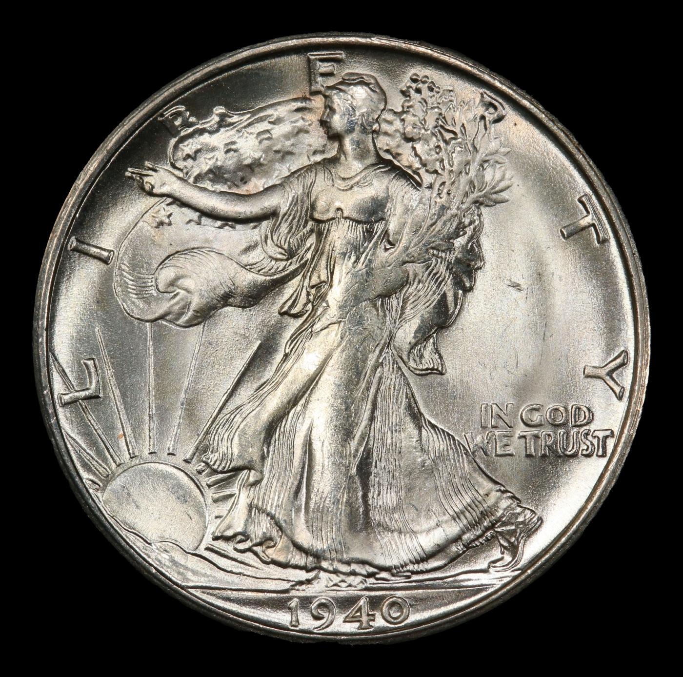 1940-s Walking Liberty Half Dollar Near Top Pop 50c ms67 SEGS
