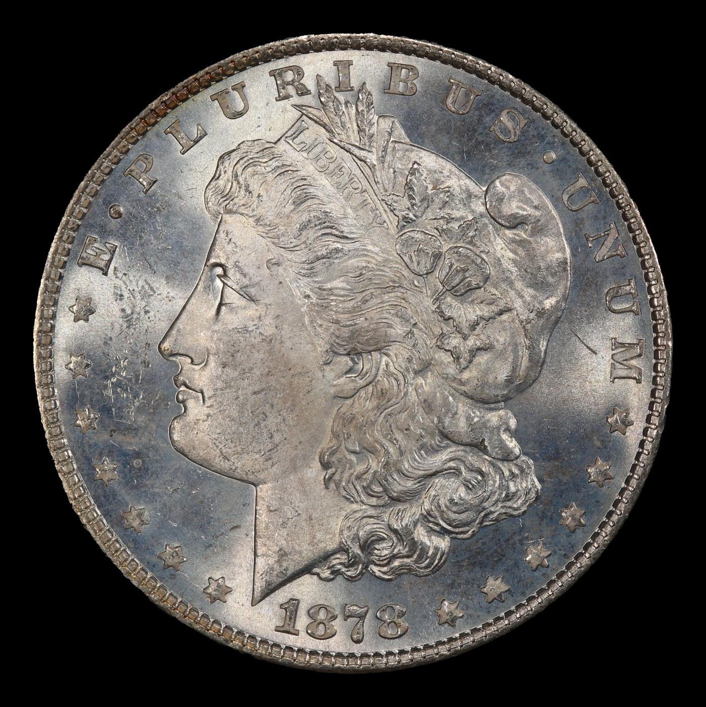 1878-p 8tf Morgan Dollar $1 ms66+ SEGS