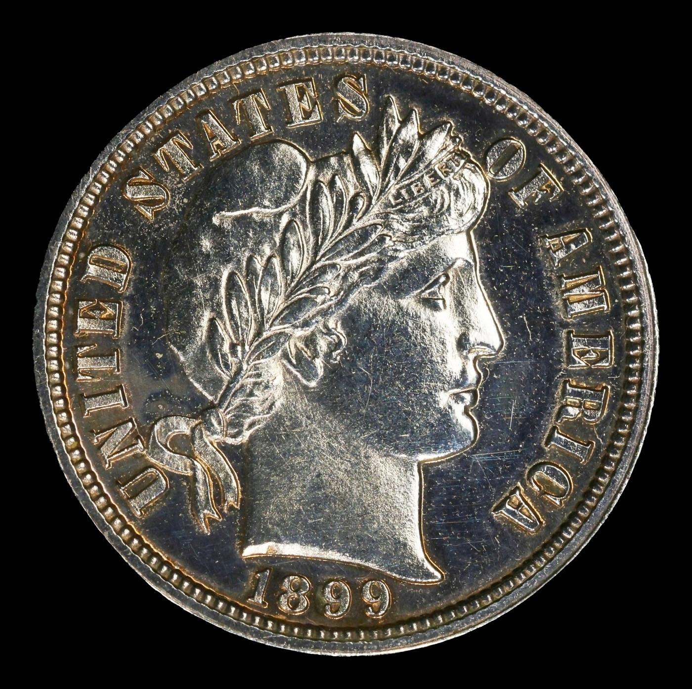 1899 Proof Barber Dime 10c pr65+ SEGS