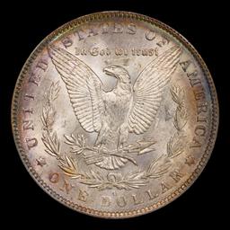 1883-o Morgan Dollar Rainbow Toned Near TOP POP! $1 ms67+ SEGS