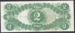 1917 $2 Large Size Legal Tender Note Thomas Jefferson Grades vf++ Signatures Speelman/White