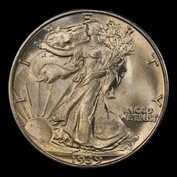1939-s Walking Liberty Half Dollar Near Top Pop! 50c ms67+ SEGS