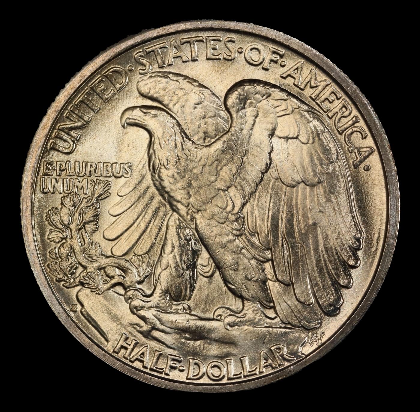 1939-s Walking Liberty Half Dollar Near Top Pop! 50c ms67+ SEGS