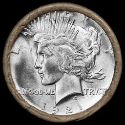CCX- Uncirculated Peace Dollar 10 Coin Roll SEARS 1921/'P' Rev End