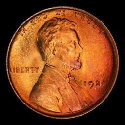 1924-p Lincoln Cent TOP POP! 1c ms67+ rd SEGS