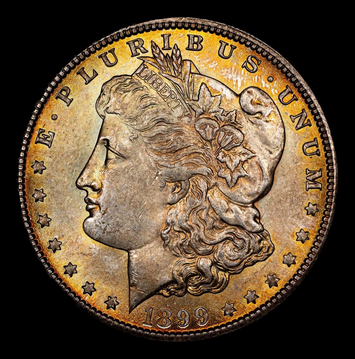 1899-o Morgan Dollar Colorfully Toned $1 ms66+ SEGS