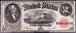 1917 $2 Large Size Legal Tender Note Thomas Jefferson Grades Choice AU Signatures Speelman/White