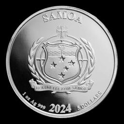 2024 Mr. Monopoly 1oz .999 Silver Round Samoa Round
