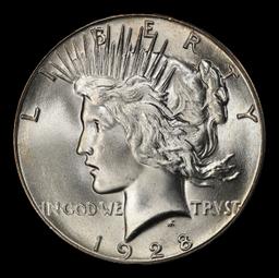 1928-p Peace Dollar Near Top Pop $1 ms66 SEGS