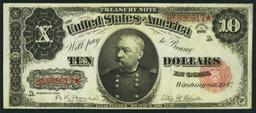 1891 $10 Treasury Note General General William Sheridan Grades au55 Signatures Bruce/Roberts