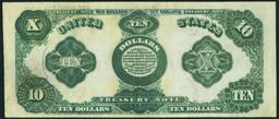 1891 $10 Treasury Note General General William Sheridan Grades au55 Signatures Bruce/Roberts