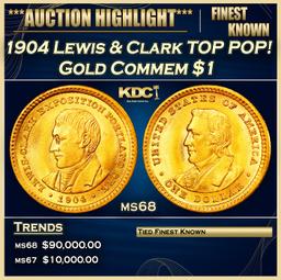 1904 Lewis & Clark Gold Commem Dollar TOP POP! 1 ms68 SEGS