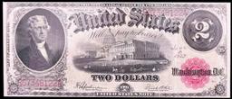 1917 $2 Large Size Legal Tender Note Thomas Jefferson Grades au53 Signatures Speelman/White
