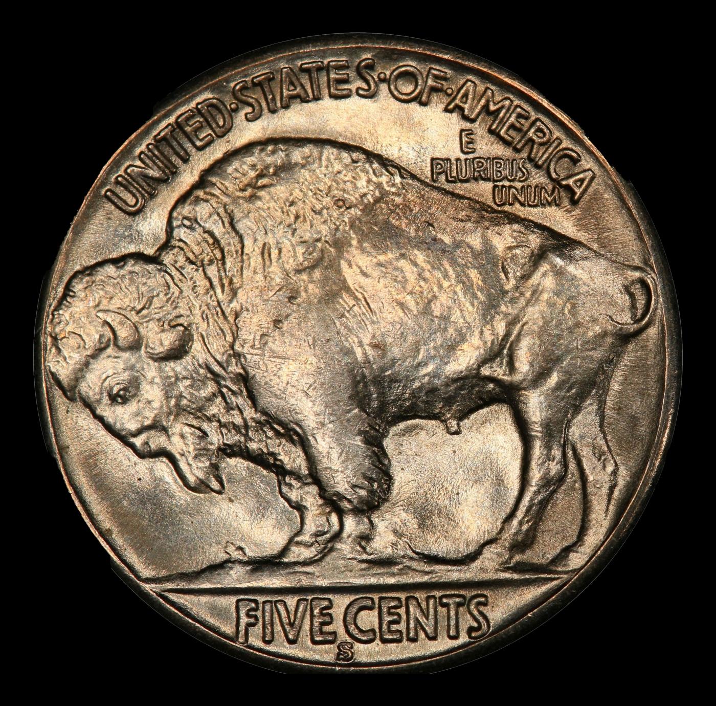 1937-s Buffalo Nickel 5c Grades ms66