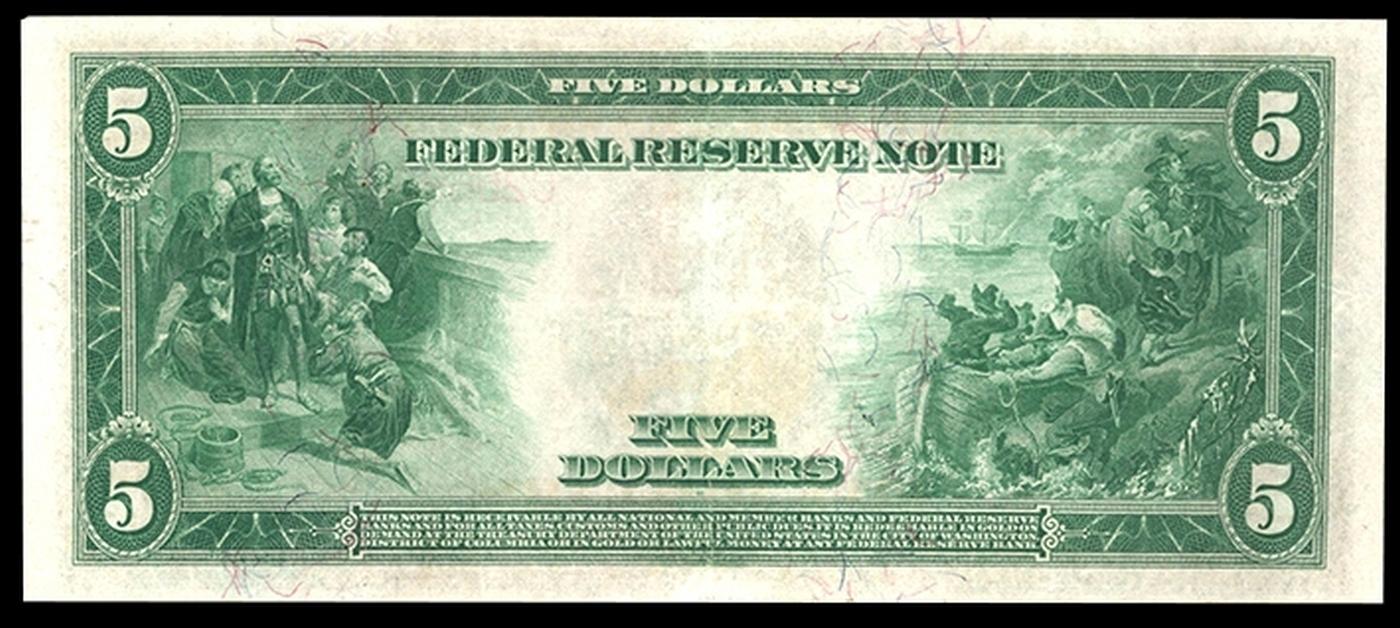 1914 $5 Large Size Red Seal FRN Rare Red Seal Grades xf FR-834