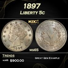 1897 Liberty Nickel 5c Grades ms65