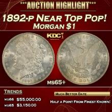 1892-p Morgan Dollar Near Top Pop! $1 ms65+ SEGS