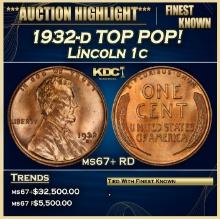 1932-d Lincoln Cent TOP POP! 1c ms67+ RD SEGS