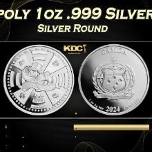 2024 Mr. Monopoly 1oz .999 Silver Round Samoa Round