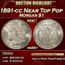 1891-cc Morgan Dollar Near Top Pop $1 ms66+ SEGS