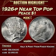 1926-p Peace Dollar Near Top Pop $1 ms66+ SEGS