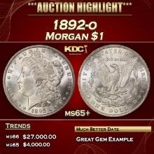 1892-o Morgan Dollar $1 ms65+ SEGS