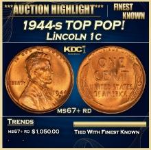 1944-s Lincoln Cent TOP POP! 1c ms67+ rd SEGS