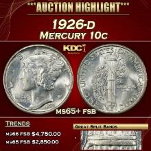 1926-d Mercury Dime 10c ms65+ fsb SEGS