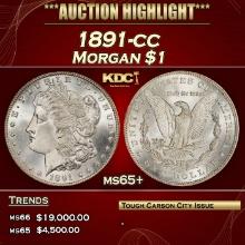 1891-cc Morgan Dollar $1 ms65+ SEGS