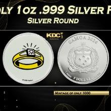 2024 Luxury Tax Monopoly 1oz .999 Silver Round Colorized Samoa Round