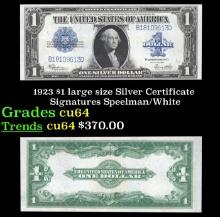 1923 $1 large size Silver Certificate Grades Choice CU Signatures Speelman/White