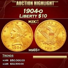 1904-o Gold Liberty Eagle $10 ms65+ SEGS