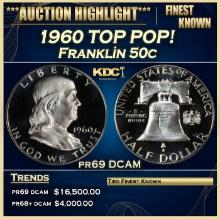 1960 Proof Franklin Half Dollar TOP POP! 50c pr69 DCAM SEGS