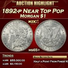 1892-p Morgan Dollar Near Top Pop $1 ms65+ SEGS