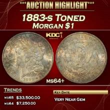 1883-s Morgan Dollar Toned $1 ms64+ SEGS