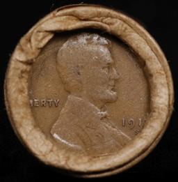 Lincoln Wheat Cent 1c Mixed Roll Orig Brandt McDonalds Wrapper, 1917-s end, Indian other end