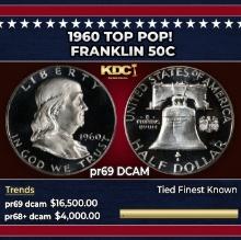1960 Proof Franklin Half Dollar TOP POP! 50c pr69 DCAM SEGS