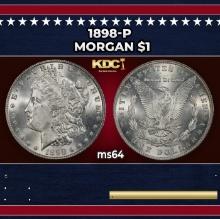 1898-p Morgan Dollar $1 Grades ms64