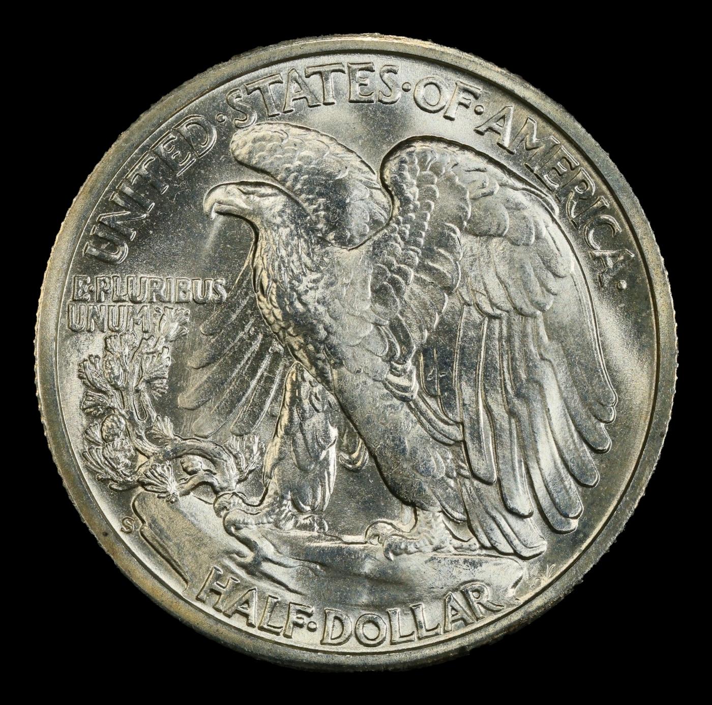 1943-s Walking Liberty Half Dollar TOP POP! 50c ms67+ SEGS