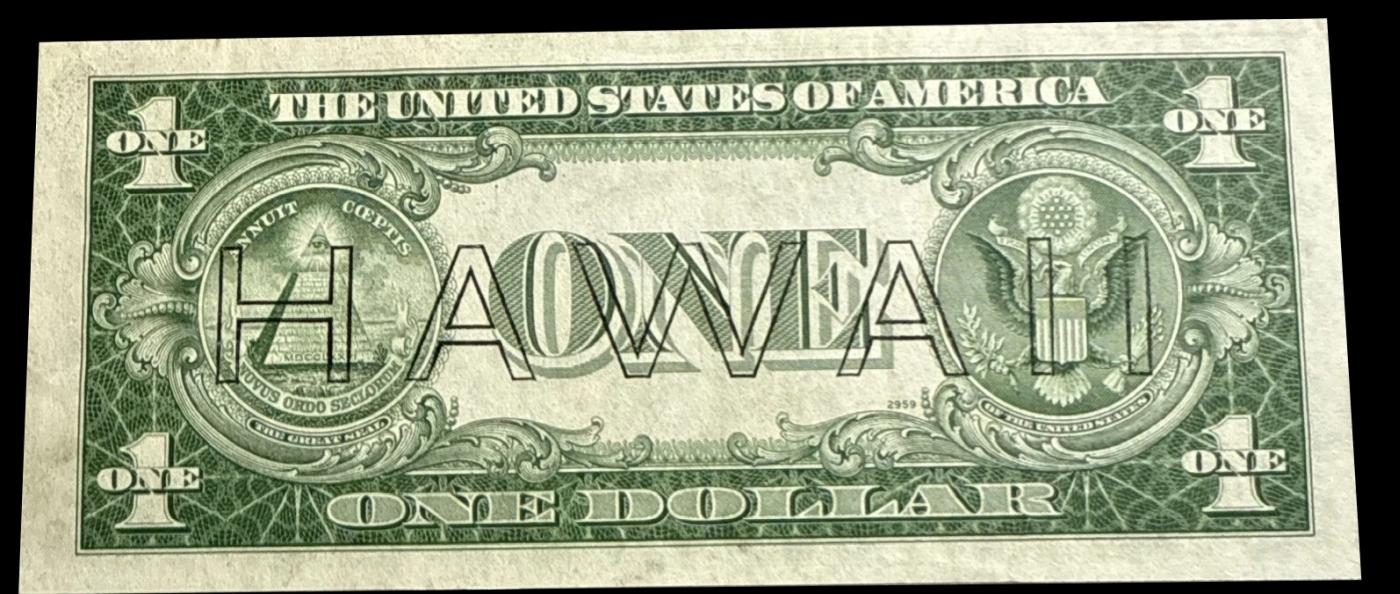 1935A $1 Silver Certificate Hawaii WWII Emergency Currency Grades Select AU