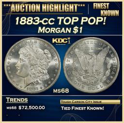 1883-cc Morgan Dollar TOP POP! $1 ms68 SEGS