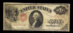 1917 $1 Large Size Legal Tender Note Grades vf+ Signatures Teehee/Burke