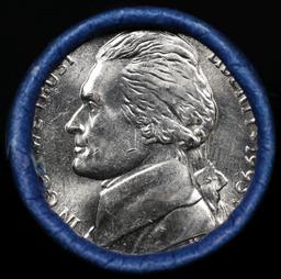 BU Shotgun Jefferson 5c roll, 1993-d 40 pcs Bank $2 Nickel Wrapper